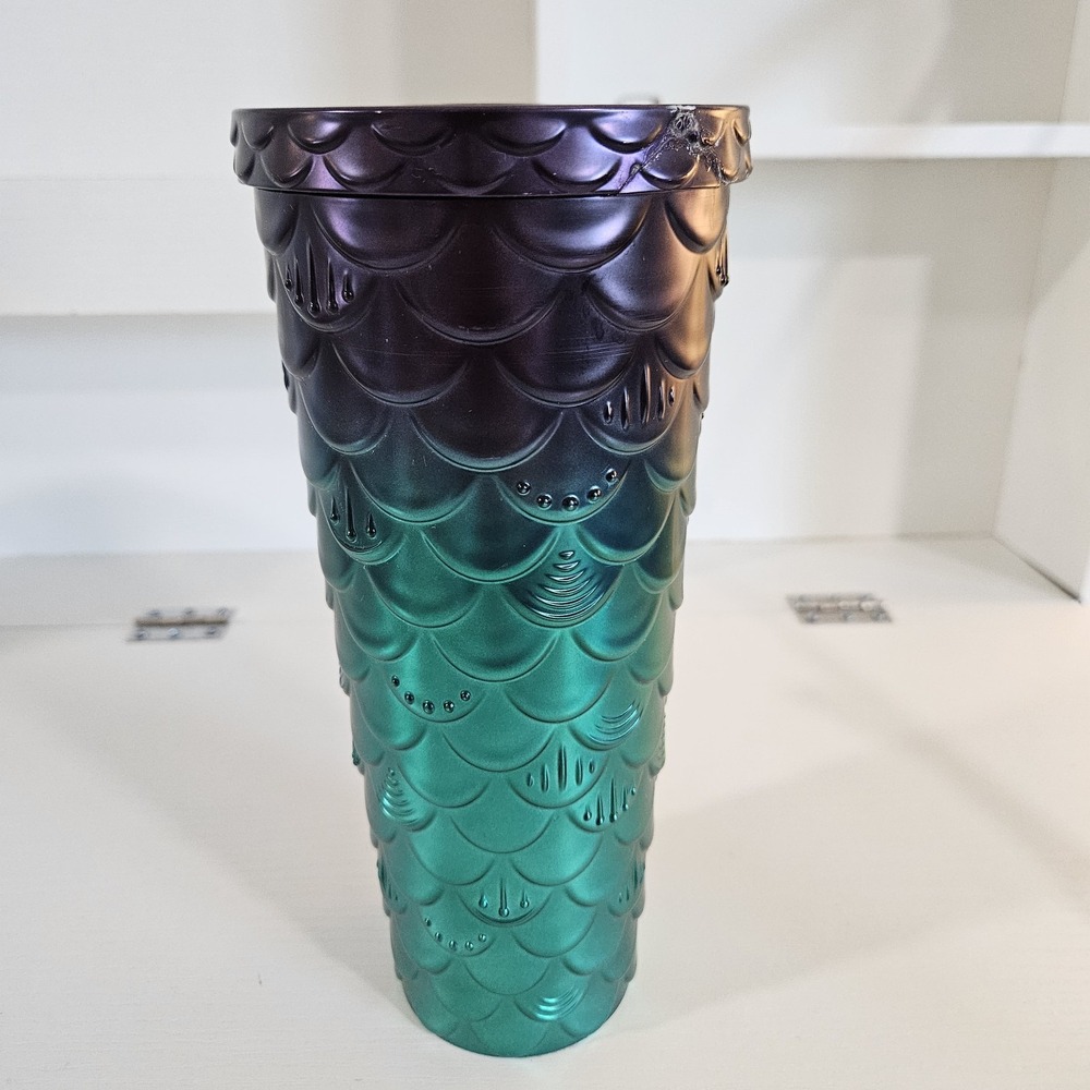 Starbucks 2024 Venti 24oz Siren Mermaid Scales Ombre Tumbler Cup AS IS (Read...